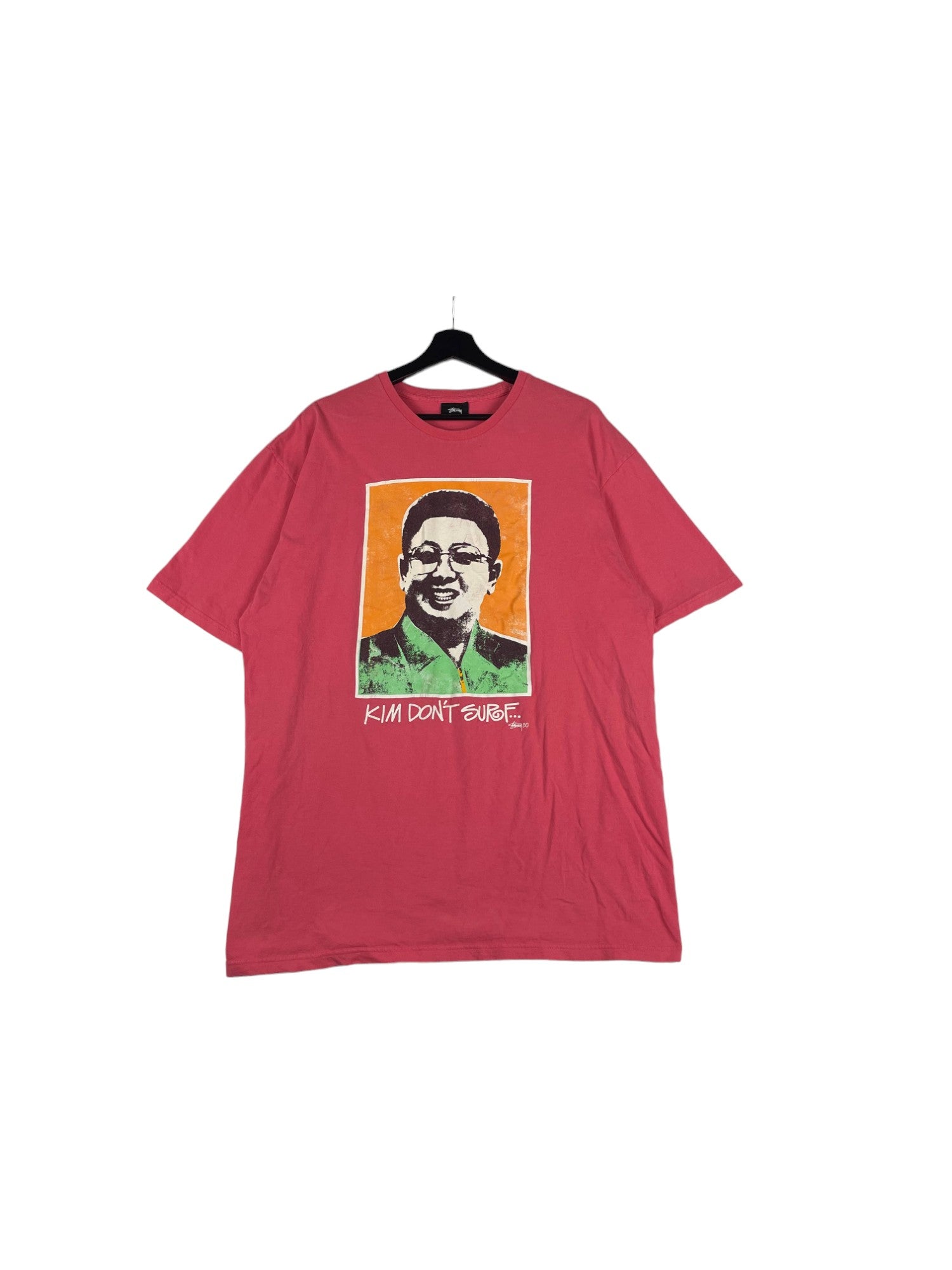 red stussy t shirt