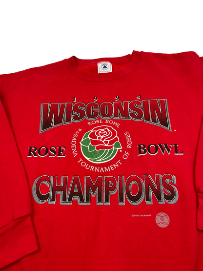 1994 Wisconsin Champions Red Crewneck