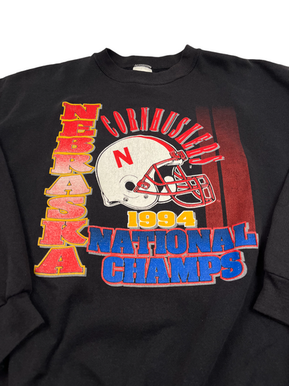 1994 National Champs Nebraska Black Crewneck