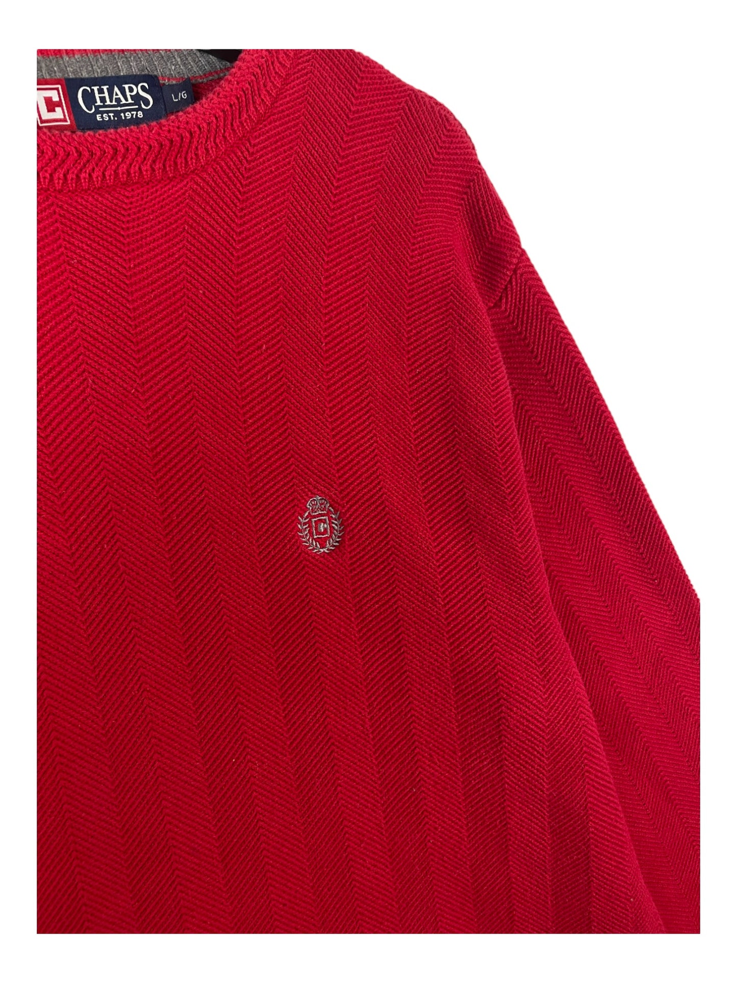Chaps Red Knit