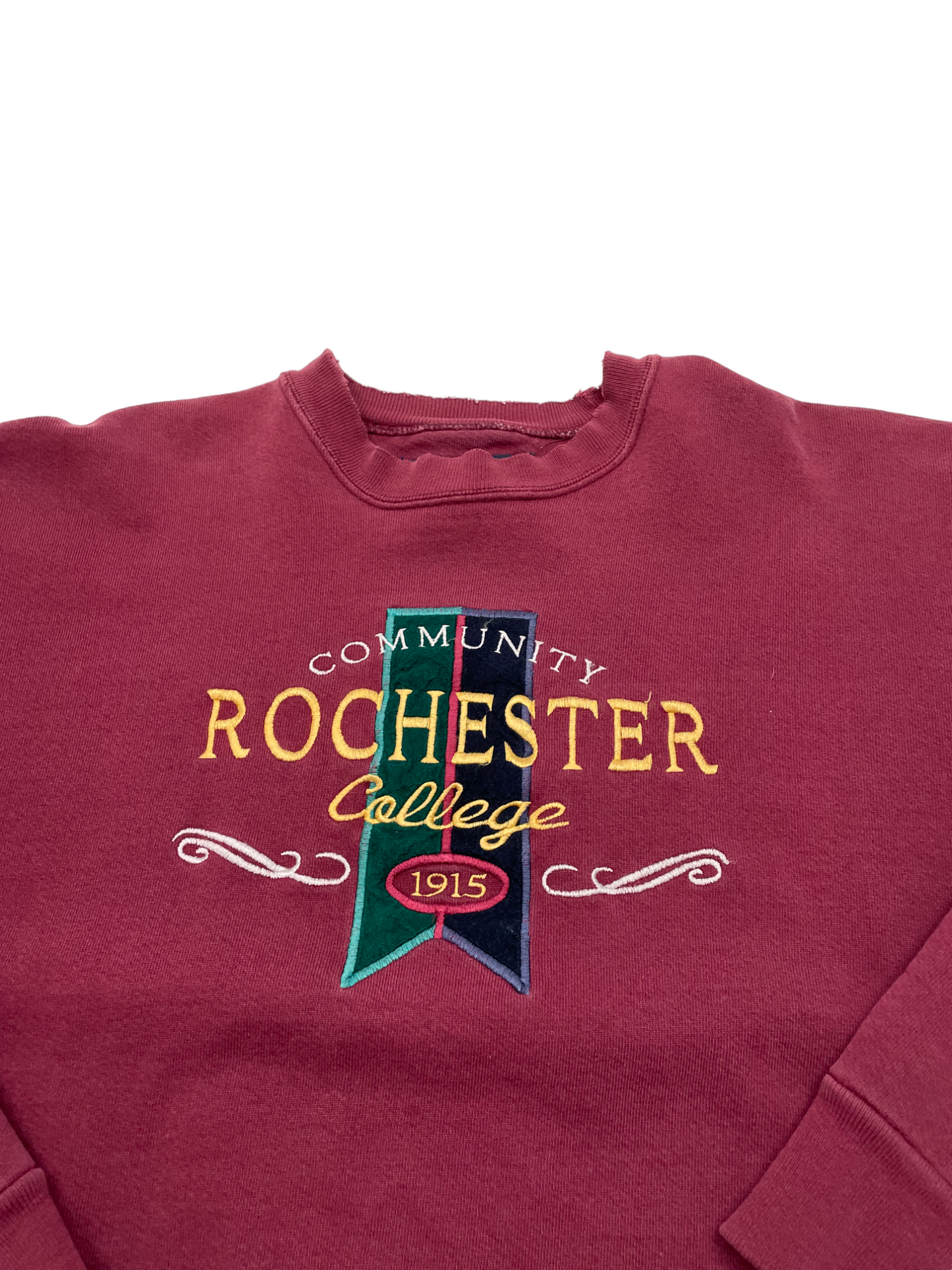 Community Rochester College Red Crewneck