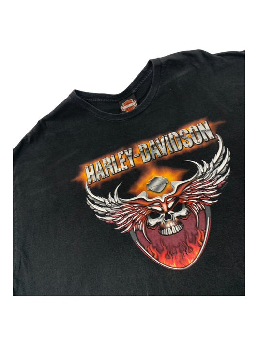 Atlanta Braves Harley Davidson Skull Shirt - High-Quality Printed Brand