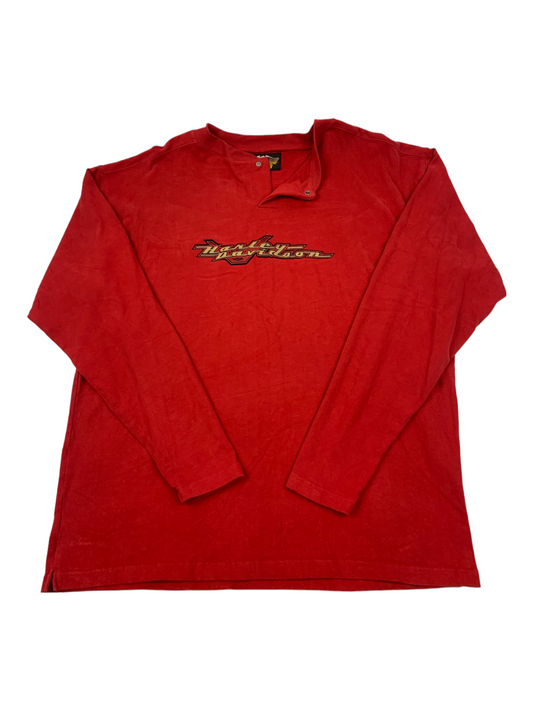 Harley Davidson Red Long Sleeve Shirt