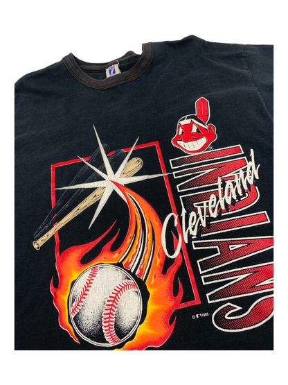 Indians Baseball Black T-Shirt