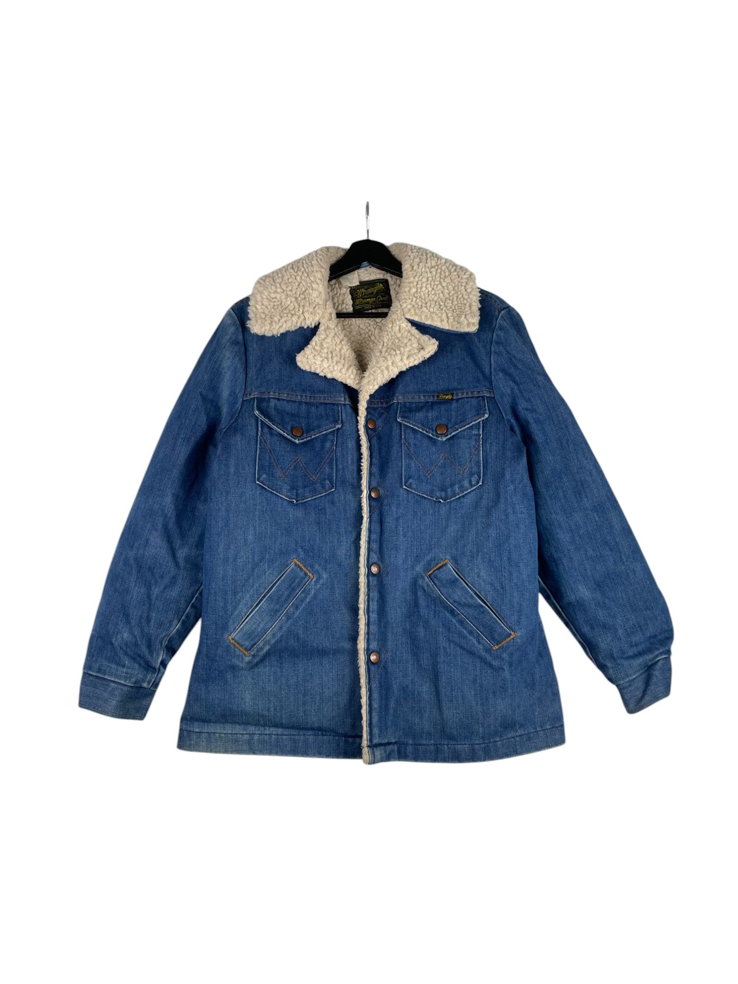 Wrangler Made In USA Sherpa Lined Denim Jacket