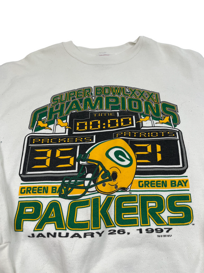 SuperBowls Champions Packers White Crewneck