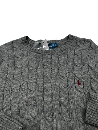 Polo Knit Grey Sweater